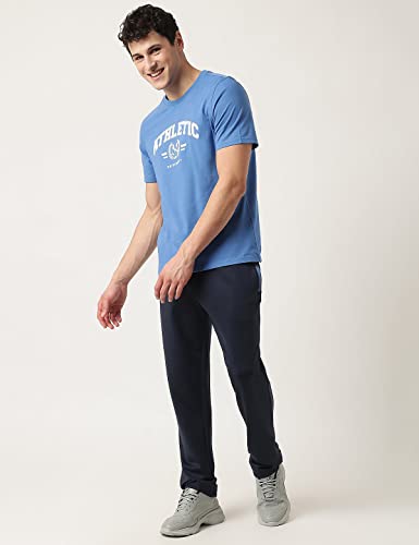 Image of Marks & Spencer Mens Printed Cotton Crew Neck Regular Fit T-Shirt