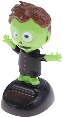 Juguete solar de Halloween para bailar con cabeza agitada, figura de zombi, estatua de tablero de tablero de automóvil, adornos para decoración de vehículos 2