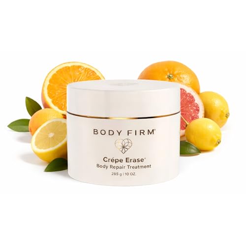 Body Firm Crepe Erase Body Repair Treatment, Anti Aging Firming Lotion with Collagen Peptides, Shea Butter, Vitamin E & Squalane, Cream For Women's Collagen Production, Citrus Scent, 10 Oz