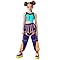 Girls Pop Demon Singer Costume Kids 2 Piece Halloween Hunters Cosplay Outfit with Sleeveless Crop Top and Pants for Carnival Party SV079S