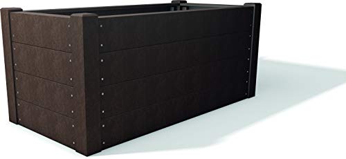 Preisvergleich Produktbild Hochbeet Terra 1 aus dem Recycling-Kunststoff hanit®, 190x90x63cm, langlebige und verrottungsresistente Alternative zu Hochbeeten aus Holz