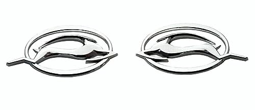 Image of 4Pc Impala SS Rear Quater Panel Emblems Plus Flying Impala Left and Right Emblem 3D Letter Badges Sticker Decal Replacement for 1994 1995 1996 10253595 CH-Flying Impala (Chrome)