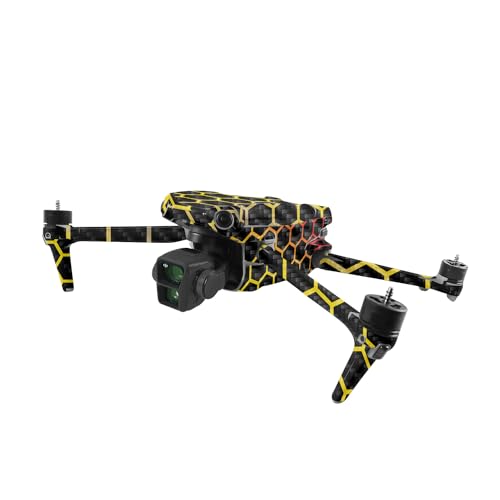 Image of MightySkins Carbon Fiber Skin Compatible with DJI Air 3 - Primary Honeycomb | Protective, Durable Textured Carbon Fiber Finish | Easy to Apply