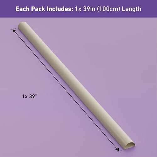 D-Line d line Cable Raceway On-Wall Cord Cover | 1D5025M Maxi | Surface Mount Electrical Channel to Hide and Conceal Cords, Cables, Wires | Beige