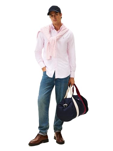 Image of Tommy Hilfiger Men's Long Sleeve Oxford Shirts in Regular Fit, Men's Button Down Shirts, Also Available in Big and Tall