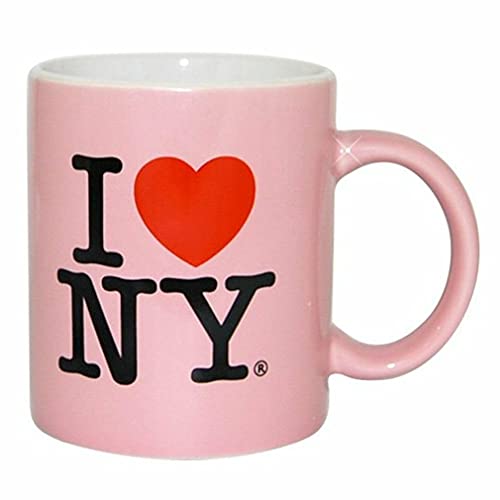 Mug rosa I Love NY 11oz plástico miniatura 1