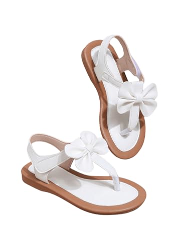 GORGLITTER Girl's Bow Thong Flat Sandals Dressy Cute Open Toe Ankle Strap Summer Vacation Sandals