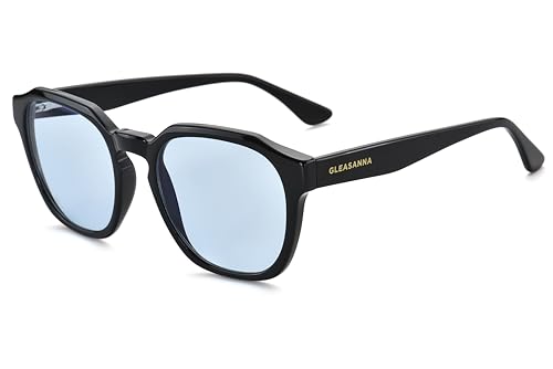 GLEASANNA 99.9% Blue Light Blocking Glasses For Men Women Anti-Fatigue Computer Gaming Sleep Glasses Reduce Eye Strain