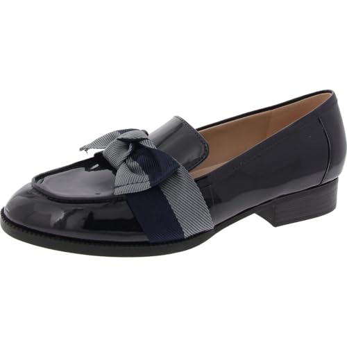Bandolino Women's LINDIO Loafer, Navy Blue 401, 9
