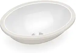 Cuba de Embutir para Banheiro Oval 39x30cm Branco - Celite