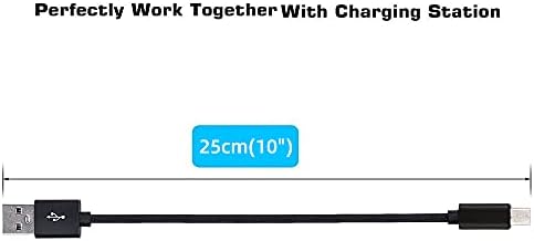 Short Micro USB Cable, dethinton [5 Pack 25CM] Short Nylon Braided High Speed USB to Micro USB Charging Cables Compatible Android Device.(Black) 