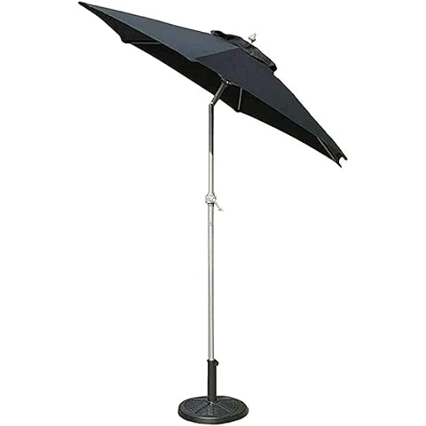 Garden Mile 2m Black Wind Up Parasol Cover