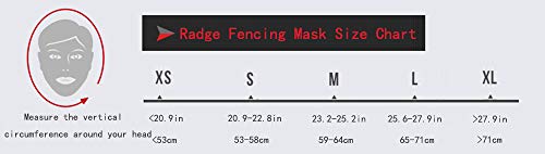 Radge Unisex Washable 350N Fencing Mask for Epee (Pink, XL) - Thumbnail 5