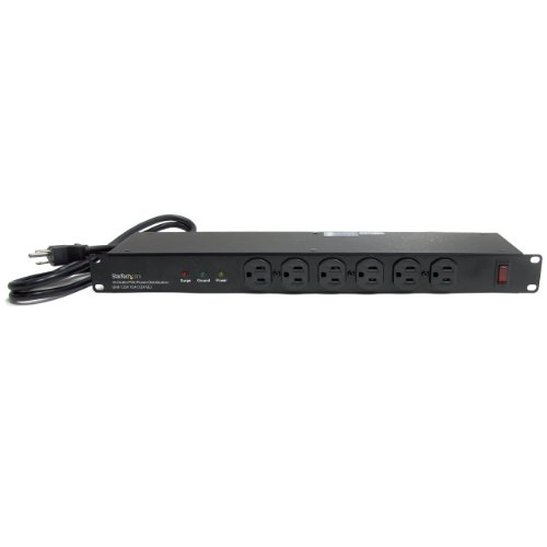 StarTech.com 16 Outlet Horizontal 1U Rack Mount PDU Power Strip for Network Server