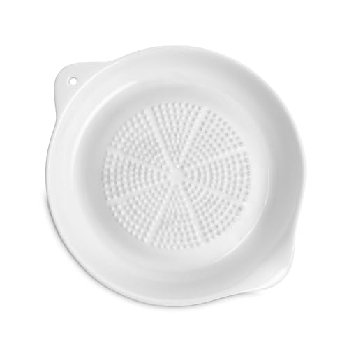 Helen’s Asian Kitchen Ginger Grater Bowl with Spout, Fine-White Porcelain