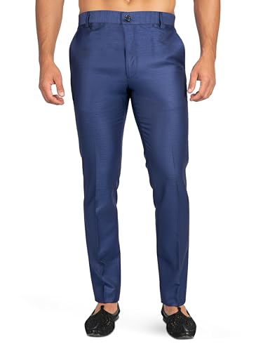 Image of VASTRAMAY Men's Silk Blend Men's Pant | Festive Ethnic Attire for Wedding, Party & Ramzan | Solid Traditional Outfit - Eid Special