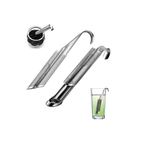 Stick Tea Tube Pipe-Shaped Tea Strainer Infuser Stainless Steel 18/10 | Convenient Food Grade Tea Steeper Cylindrical Tea Tube Infuser