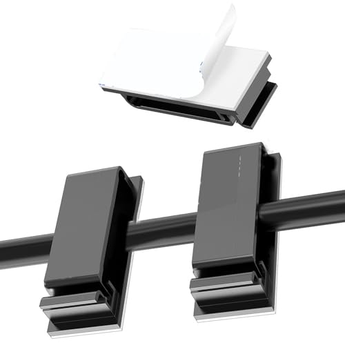 flexman Cable Clips, ganchos adhesivos para cables, organizador simple para cables de escritorio para luces de hadas bajo escritorio, pared, coche, cables eléctricos (#1) miniatura 5