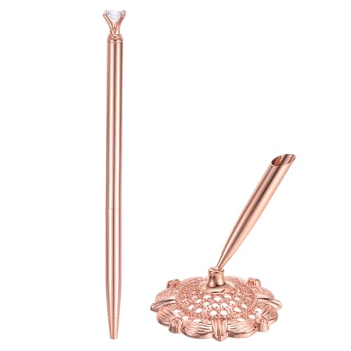 PATIKIL Porte-stylo rond creux et ensemble de stylos mariage, or rose