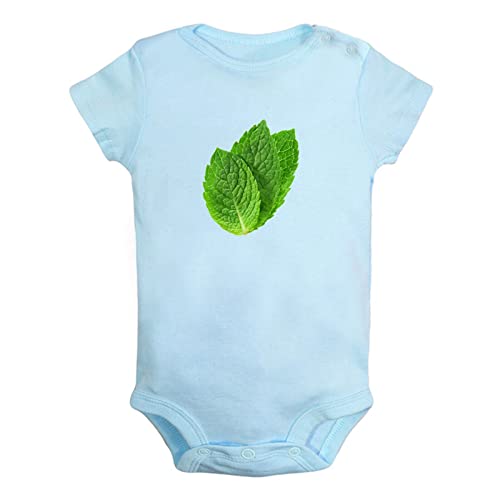 Mamelucos de menta con patrón de naturaleza para bebé, monos infantiles, mamelucos de bebés recién nacidos, ropa de 0 a 24 meses, Azul Tipo a, 6-12 Meses Cover