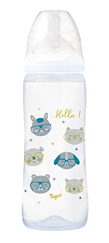 Tigex biberón de 3 velocidades | +6 m | 360 ml | Chupete de silic...