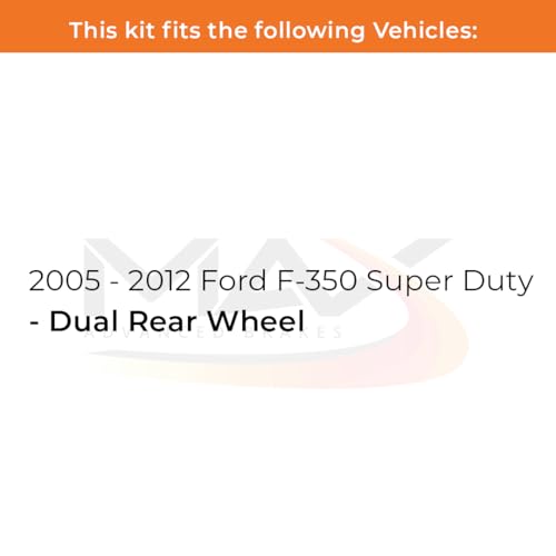 Image of Max Advanced Brakes Rear Brake Kit Compatible With 2005 2006 2007 2008 2009 2010 2011 2012 Ford F350 Super Duty w /DRW Replacement Premium OE Disc Brake Rotors and Ceramic Brake Pads