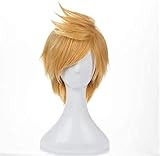 GamesCosplay Wig FF15 XV Prompto Argentum Golden Short Hair Anime Comic-Con Christmas Carnival Halloween Party Daily Life Men and Women Fashion Wig for Women Wigs
