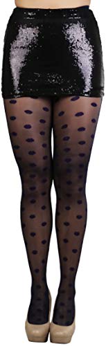 Image of ToBeInStyle Women's Fun Polka Dot Tights Pantyhose & Thigh High Socks Hosiery