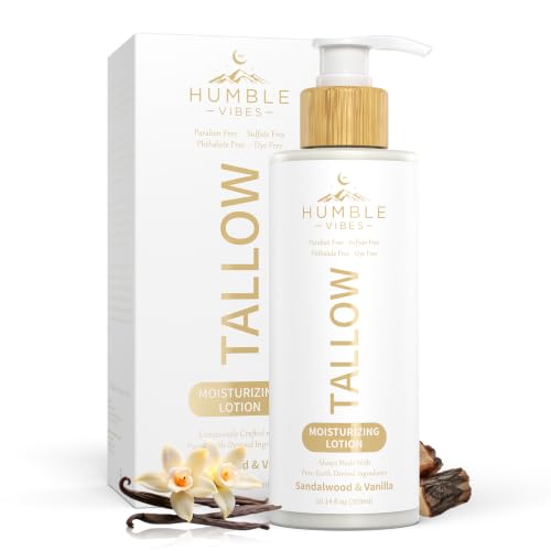 HUMBLE VIBES Grass-Fed Tallow Body Lotion-Sandalwood Vanilla - 10.14 fl oz