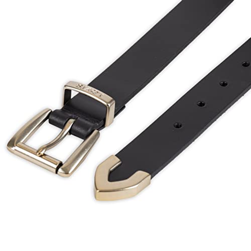 Levi's womens Slim Casual Western Style Leather Jean Belt With Metal Tip – Regular & Plus Sizes