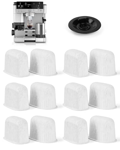 Image of 12 Pack Water Filter Inserts for Ninja Luxe Café Espresso ES601/ES701 Machine - Disposable Replacement Filters with Cleaning Disc - Coffee Maker Accessories for Better Taste