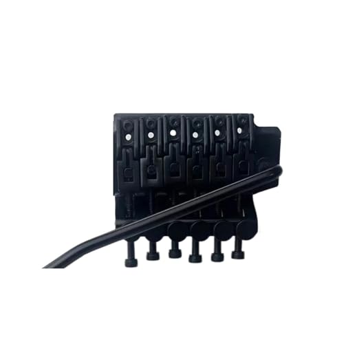 Vibrato double blocage pour cette guitare électrique 6 cordes noire WODL1