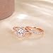 EAMTI 1.5CT 925 Sterling Silver Cubic Zirconia Bridal Rings Sets Rose Gold Plated Oval Cut CZ Engagement Rings Wedding Band for Women Size 7