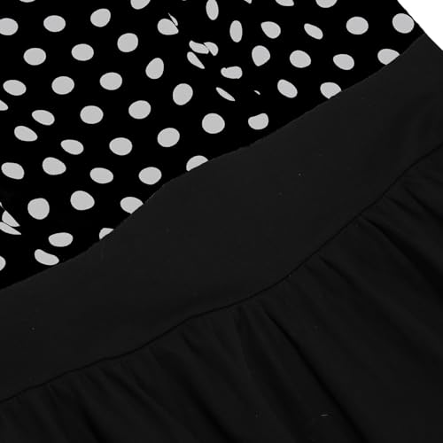 Image of Women's Boat Neck Polka Dot Cocktail Midi Dress Vintage Retro 1950s Style Swing Tea Length Wedding Guest Party Dresses
