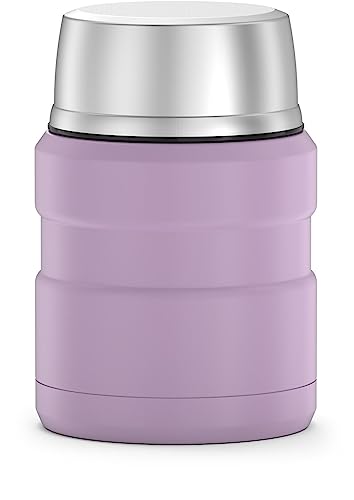 Image of THERMOS Stainless King Vacuum-Insulated Food Jar with Spoon, 16 Ounce, Matte Lavender (Pack of 4)