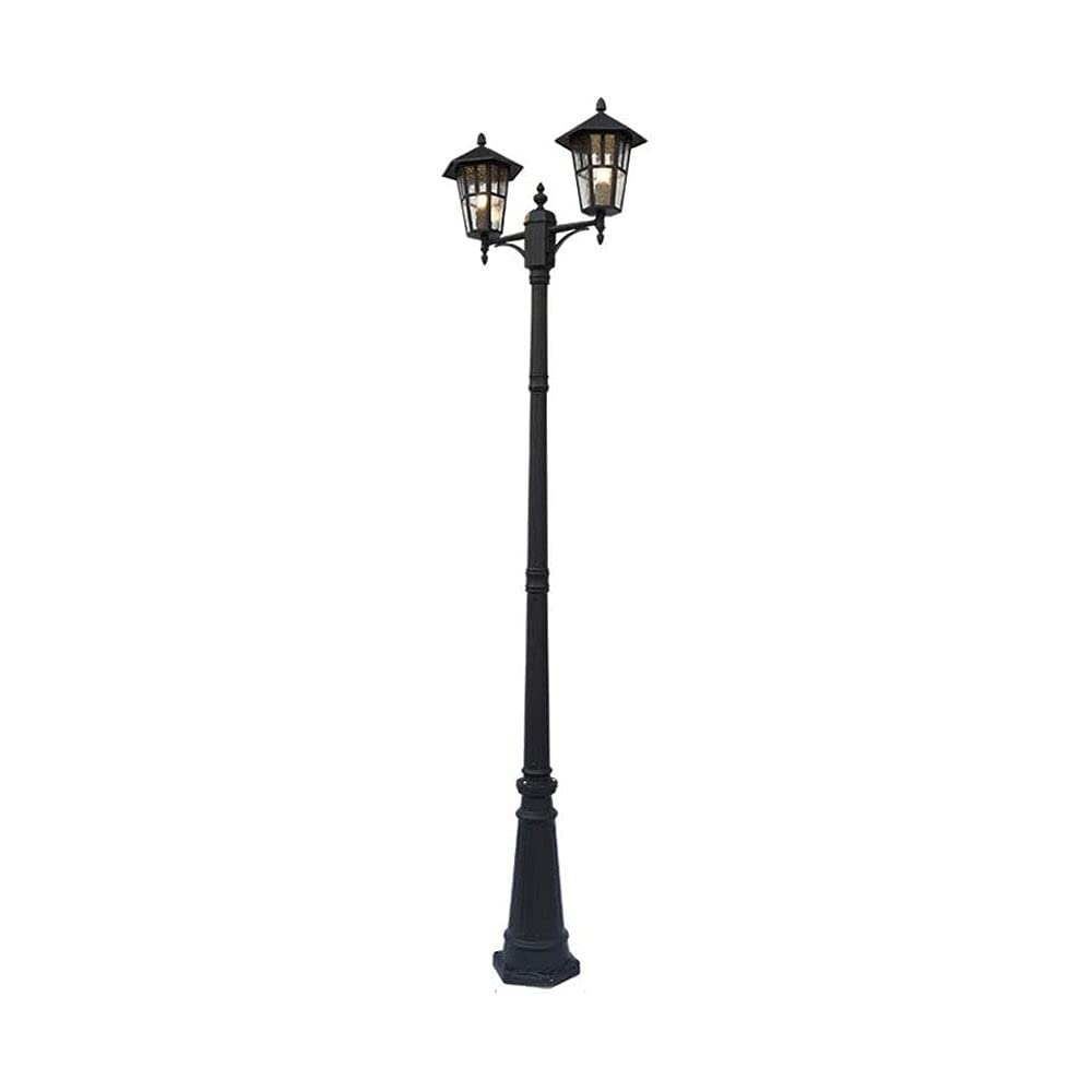 GTHTUHFD Outdoor Lamp Post Light Waterproof High Pole European Retro Street Anti-Rust Aluminum Landscape Pillar Courtyard Column Villa Garden Light,Height 230Cm,Height 200cm