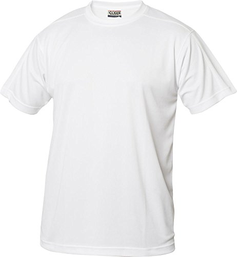 Herren Funktions T-Shirt aus Polyester von CLIQUE. Das T-Shirt für den Sport, perforiert und feuchtigkeitsabführend in 10 Farben S M L XL XXL XXXL XXXXL (WEISS, 3XL) Cover