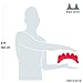 PSO-Back Muscle Release Tool and Back Massager, Deep Tissue Massage Tool, Back Release Tool, self-Massage, deep Tissue, Muscle Tension - Full Back Stretcher and Massage Tool - Sunset Red