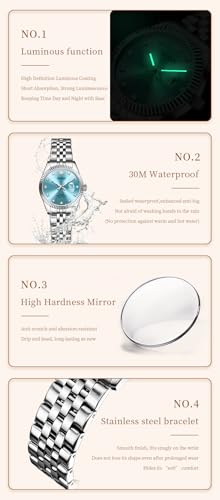 Image of OLEVS Gold Watches for Women Original Luxury Small Square Diamond Wrist Watch Analog Quartz Stainless Steel Waterproof Stylish Ladies Watch Date