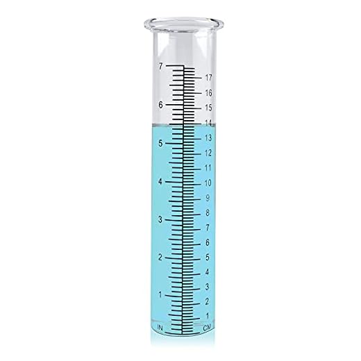 TBWHL 7" Capacity Rain Gauge Glass Replacement Tube for Yard Garden Outdoor Home (1Pcs)