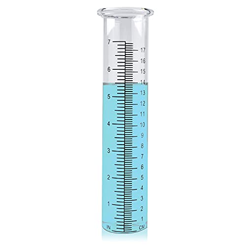TBWHL 7" Capacity Rain Gauge Glass Replacement Tube for Yard Garden Outdoor Home (1Pcs)