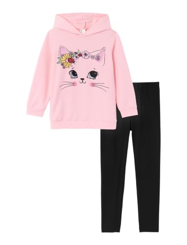 Image of PATPAT Girls 2 Piece Outfits Long Sleeve Hoodie and Leggings Clothing Set Outfits for Girls 4-12Y Fall /Winter Outfits