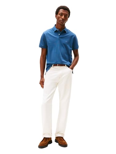 Image of Tommy Hilfiger Men's Short Sleeve Polo Shirts in Classic Fit with Stretch and Organic Pique Cotton