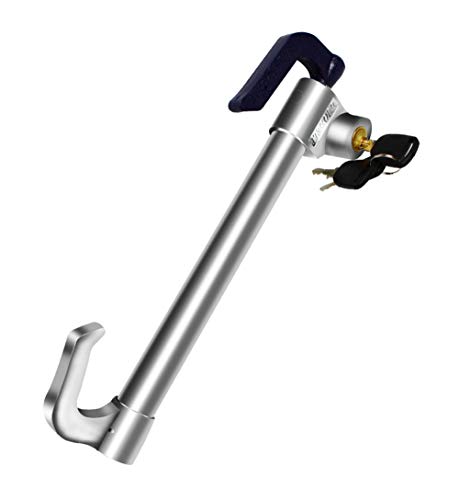 Preisvergleich Produktbild Auto-Lock-Diebstahlautoverschluß Lenkerkopfkupplung Drosselklappenbremssperre Auto einziehbares Multifunktions- Lenkradschloss, universal doppelte Schutz hohe Sicherheit Edelstahl Lenkradschloß