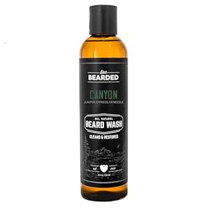 Live Bearded Beard Wash, 8 fl oz – Water-Based Face Cleanser with All-Natural Ingredients for a Gentle, Deep Clean – Made in the USA | Canyon Scent – Juniper, Cypress, Fir Needle