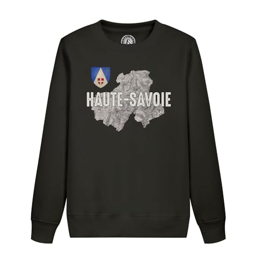 Sweatshirt enfant Haute Savoie 74 avec carte ancienne des Alpes