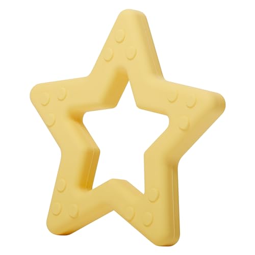 Image of C.R. Gibson 100% Food Grade Silicone Star Baby Teether for Infants, 2.75 inch x 4.25 inch, Multicolor (Pack of 2)