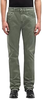 7 For All Mankind Men's The Straight Comfort Sateen Clover Pants, Green, 28