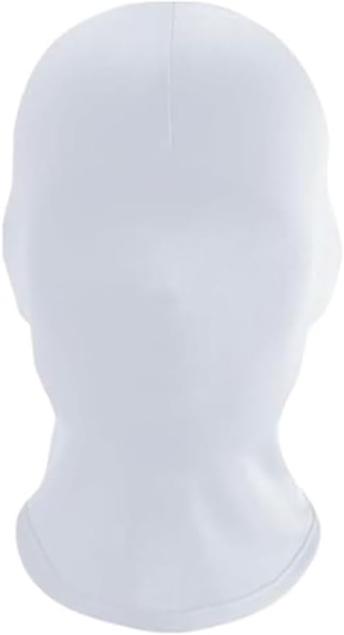 2 Pcs Full Face Mask Faceless Spandex Masks Spandex Christmas Hood Cover for Unisex Halloween Cosplay Black White
