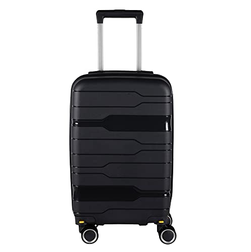 Mala de bordo em Polipropileno 4 rodas 360º - AeroMalas Japão (Preto)